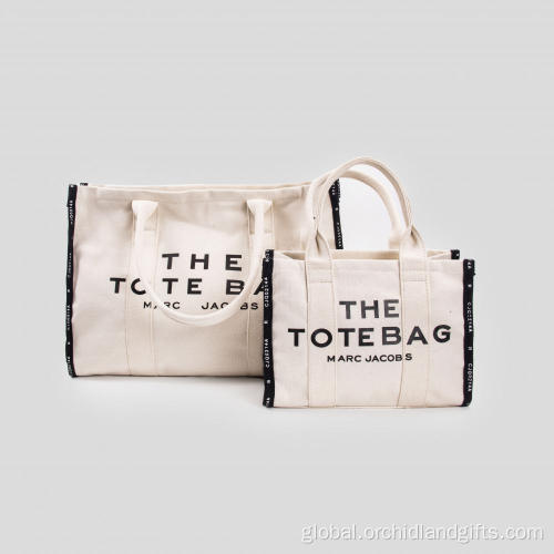 Black Letter Canvas Tote Bag